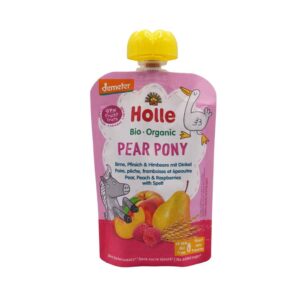 holle pear pony bio körte őszibarack málna és búza ital