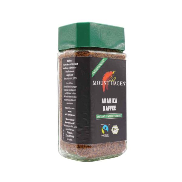 mount hagen bio arabica instant kávé koffeinmentes entkoffeiniert